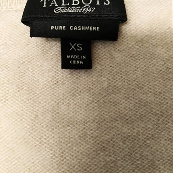Talbots Signature Pure Cashmere Ruffled Front Sweater Size XS - Picture 4 of 6